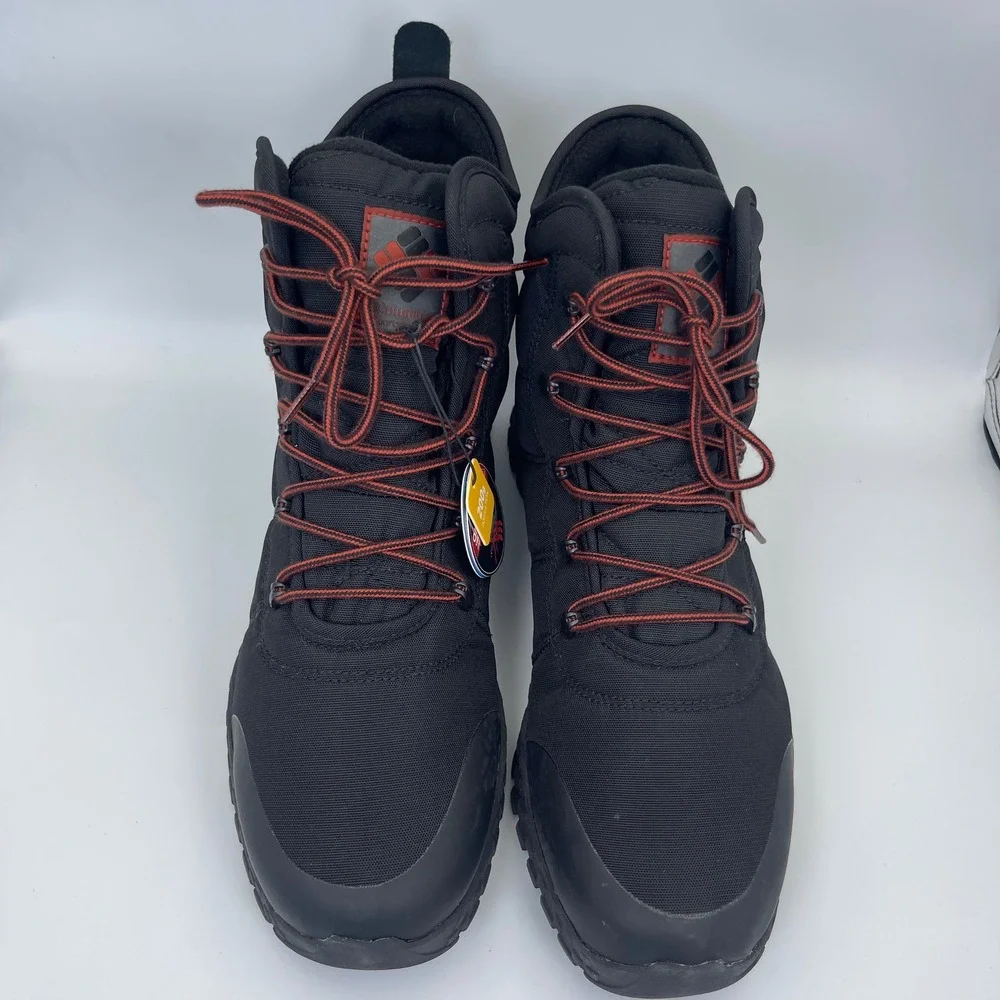 Columbia Waterproof Hiking‎ Boots Mens 15 Black Mid Trail Shoes BM2806-010 NWT